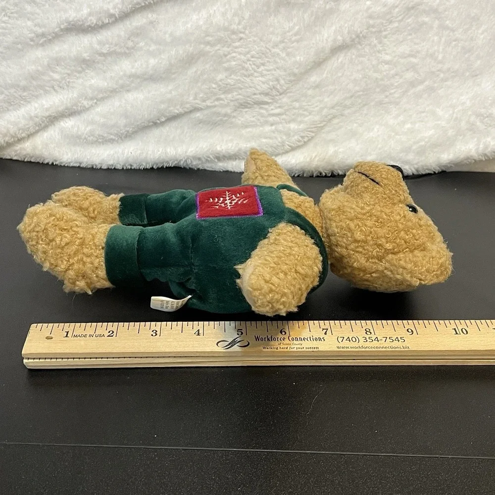 Hallmark Kiss Kiss Mistletoe Stuffed Teddy Bear Replacement Snowflake Bibs Green